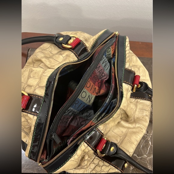 Marino Orlandi Beige Genuine Crocodile Leather Large Purse Tote Crossbod… - Picture 9 of 12